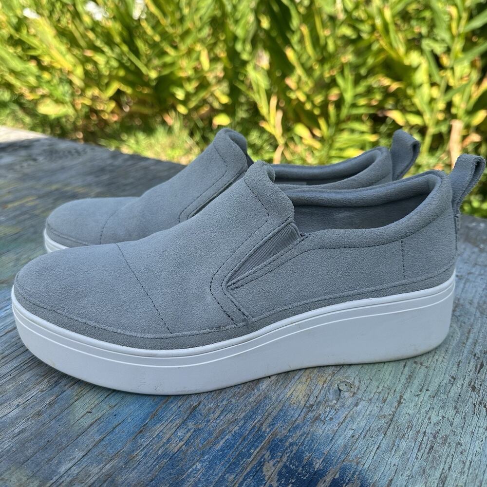 Toms Tristan Slip-On Suede Sneaker Shoes Flats Gray Blue Women's 8 - 669